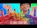 Mixing Together ALL My 10,000 Crayons Into GIANT Crayons ~ Wengie Inspired