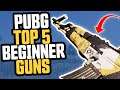 PUBG // Top 5 BEST GUNS for beginners (Xbox, PS4 & PC) -- PUBG Tips