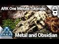 WHERE TO FIND METAL AND OBSIDIAN IN CRYSTAL ISLES! Ark: Survival Evolved [One Minute Tutorials]
