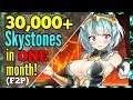 F2P 30K+ SKYSTONES IN 1 MONTH (Account Progress) Epic Seven Free-To-Play Epic 7 30 Days Progression