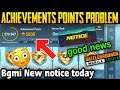 Good News 🎉❤️ Bgmi Today New notice | 1.6 update Achievements Points | Tamil Today Gaming