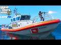 GTA 5 Coast Guard Gunner Shooting At Fleeing Boat - New Working Guns On Boats In Coastal Callouts!!