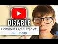 How To Disable Comments On YouTube - Full Guide