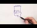 How to Draw Bart Simpson Step By Step Easy - How to Draw The Simpsons - Drawing Tutorial