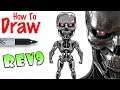 How to Draw the REV 9 Endoskeleton Terminator