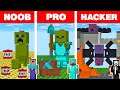 Minecraft NOOB vs PRO vs HACKER: LEGO MONSTER HOUSE BUILD CHALLENGE in Minecraft Animation