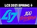 CLG vs 100 - LCS 2021 Spring Split Week 4 Day 1 - Counter Logic Gaming vs 100 Thieves