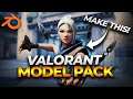 FREE 3D Valorant Blender Model Pack & Tutorial!