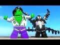 Hulk (Bruce Banner Transformation) vs Venom in LEGO Marvel SuperHeroes