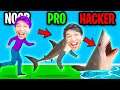 NOOB vs PRO vs HACKER In ANIMAL TRANSFORM RACE! (ALL LEVELS & ALL ANIMALS! *THICC SHARK*!?)