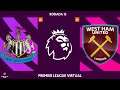 Premier League Virtual 20/21: Newcastle United x West Ham United - 15ª Rodada [FIFA 21]