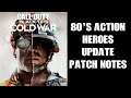 ’80S ACTION HEROES COD Warzone & Black Ops Cold War 20th May Mid-Season Update Patch / Blog Notes