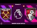 Premier League Virtual 20/21: West Ham United x Bournemouth - 14ª Rodada [FIFA 21]