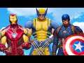 WOLVERINE vs Iron Man & Captain America - EPIC SUPERHEROES BATTLE