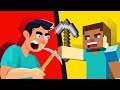 YOU vs MINECRAFT STEVE - WHO WOULD WIN || FUNNY ANIMATION