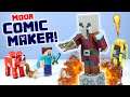 Minecraft Toys Comic Maker Pillager Blaze'n the Mooshroom Mattel