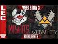 MSF vs VIT Highlights | LEC Summer 2020 W8D3 | Misfits Gaming vs Team Vitality