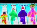 NOOB vs PRO vs HACKER vs GOD in Blob Runner 3D -Perfect LEVEL in Blob Runne - Gameplay Android, Ios