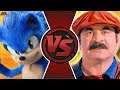 SONIC MOVIE vs MARIO MOVIE! (Super Mario vs Sonic the Hedgehog Movie) Cartoon Fight Club Episode 351