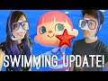 Animal Crossing Swimming! Luke vs Ellen Diving Challenge - Let's Play ACNH Swimming Update