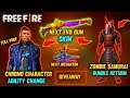 Chrono Character Ability Change 😲 || Next Evo Gun || Zombie Samurai Bundle Return ||Garena Free Fire