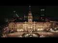 Couvre-feu à Québec : la colline parlementaire vue par un drone