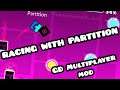 I RACED WITH PARTITION | Geometry Dash - Multiplayer Mod (ft. EV, Partition and Random Dudes)