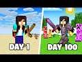 I spent 100 DAYS in a CORRUPTED Minecraft world ...with a Noob