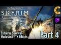 Skyrim Special Edition + RTX, Extreme Survival Mode Part 4: Dragon Rising & Fighting Mirmulnir