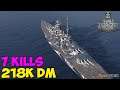 World of WarShips | Großer Kurfürst | 7 KILLS | 218K Damage - Replay Gameplay 1080p 60 fps