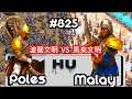 【AoE II: Definitive Edition】Winged Hussar(Poles) vs Two-Handed Swordsman(Malay) #825