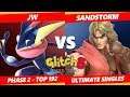 Glitch 8 SSBU - JW (Greninja) Vs. Sandstorm (Ken) Smash Ultimate Tournament Top 192