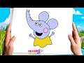 🆕How To Draw Emily Elephant From Peppa Pig | Easy Step by Step