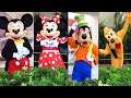 Mickey, Minnie, Goofy & Pluto Distanced Character Greeting at Epcot Entrance Plaza, May 2021