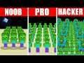 Minecraft NOOB vs. PRO vs. HACKER : ZOMBIE ARMY CHALLENGE in Minecraft!