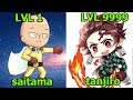 Sức Mạnh 1 Đấm Chết Ngay Từ Saitama Và Hơi Thở Của Nước Tanjiro - Dragon Ball VS One Piece VS Anime
