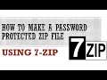 How to Make a Password Protected ZIP File using 7-Zip in Windows 10