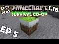 NEW BLOCK Joke?! Minecraft 1.16 Survival Co-op Let's play Ep 5