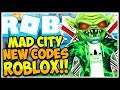 *7* NEW CODES Mad City Roblox