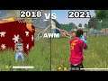 AWM 2018 VS AWM 2021 kill a challenge🤯🔥2018|شاهد الفرق بين سنوات