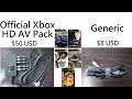Original XBOX High Definition AV Pack Vs Generic Component Cable (Test in 5 games)