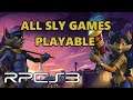 RPCS3 - All Sly Games Now Playable! (4K 60fps gameplay)