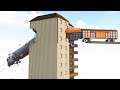 Train Crashes Into Buildings | Teardown