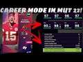 CAREER MODE IN MUT 22!!! HOW TO CREATE CAREER MODE IN MADDEN 22 ULTIMATE TEAM!