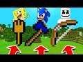 Minecraft PE : DO NOT CHOOSE THE WRONG WEAPON! (Spongebob, Sonic & Marshmello)