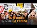 PROTESTAS de los INTERINOS reclamando una SOLUCIÓN a su situación en fraude de ley | RTVE Noticias