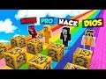 MINECRAFT: NOOB vs PRO vs HACKER vs DIOS 😱 DESAFÍO DE LOS LUCKY BLOCKS DE COMPADRETES