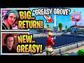 Streamers React to NEW "NEO GREASY GROVE" In FORTNITE!!!