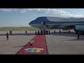 Air Force One arrival at Ellsworth AFB for Salute to America