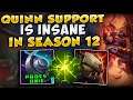 QUINN SUPPORT IS ACTUALLY VIABLE IN SEASON 12! (FULL TANK WITH AFTERSHOCK) - League of Legends